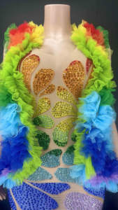 เดรสสั้นแขนกุดเซ็กซี่สำหรับผู้หญิง,เดรสชายหาดสี<span class=keywords><strong>รุ้ง</strong></span>เสื้อโค้ทเดรสผู้หญิง - Product Image 4