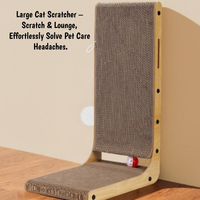 Griffoir vertical en L pour chat, en carton ondulé épais et résistant à l'usure, lit à griffer pour chat, écologique, grand espace, structure en bois stable