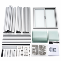 Kit de véranda DIY facile à assembler, serre extérieure en verre, enclos de patio, serre en aluminium, véranda modulaire préfabriquée, solarium en promotion