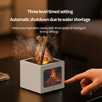 Humidificateur d'air ultrasonique OEM neuf en forme de foyer 3D, 7 couleurs LED, lumière de flamme, pulvérisateur de brume fine, diffuseur de parfum pour la maison