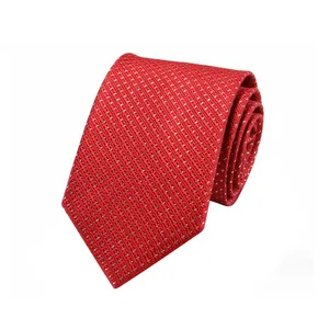 定制奢华领带制造商手工100% 真丝编织领带风格提花圆点商务真丝男士领带