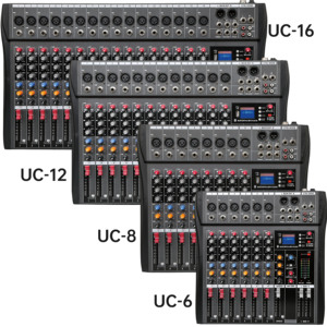 Mixer Audio Professionale 8 Canali 8 Ingressi Mic EQ Britannico a 3 Bande USB Bluetooth <span class=keywords><strong>Effetto</strong></span> Delay UC-8 - Product Image 3