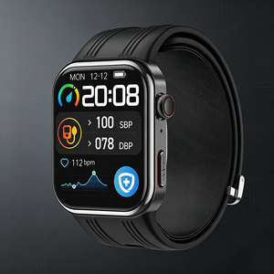 Reloj Inteligente Cuadrado K2 con Bomba de Aire, Algoritmo de Presurización, ECG, Electrocardiograma y Monitoreo del Sueño para Personas Mayores que Viven Solas - Product Image 1