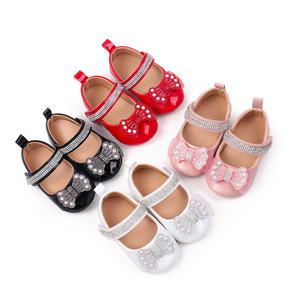 Chaussures pour bébé fille, charmantes, douces, avec strass, légères, élégantes, tendance, scintillantes, Mary Jane, nœud papillon, précieuses, chaussures de princesse - Product Image 1