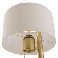 Décoration d'intérieur, lampe de table moderne minimaliste blanche, abat-jour en tissu, lampes de table en métal, lampes de lecture pour chambre à coucher