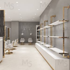 M & S Miroir carré ovale moderne et léger personnalisé de luxe Ensemble de meubles de <span class=keywords><strong>salon</strong></span> de coiffure Miroir de cheveux doré Design pour <span class=keywords><strong>salon</strong></span> de beauté - Product Image 5