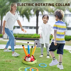 Samtoy 3 In 1Educational Insect Jump Rope Rocket Launcher Ring Toss Game Remote Control Exercise Machine Outdoor Sport Toys