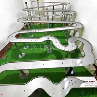 Plateau en marbre course compétition bataille jeu de balle piste de billard personnalisée flipper piste de marbre course pour adultes