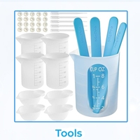 Kit de résine époxy WBG 1:1, résine d'art claire-époxy 2 parties pour l'artisanat de bijoux de table, kit de résine de coulée de cristal