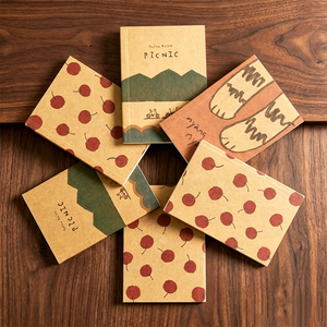 Taccuino Tascabile con Rilegatura a Colla 9x12.5cm, Carta Bianca Senza Legno 80gsm, 50 Fogli, Stile Carino per Schizzi, Piccolo Blocco per Appunti Quotidiani - Product Image 1