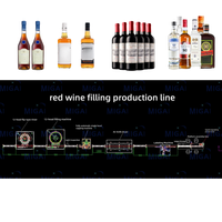 Ligne complète de production et d'embouteillage de boissons alcoolisées (vin, vodka, whisky) pour petites bouteilles d'eau – Machine de remplissage