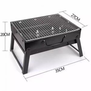 גריל ברביקיו מקצועי מיני נייד לקמפינג חיצוני, ברזל שחור מצופה כרום, תנור מתקפל, גריל פחמים עם דליפת חמצן - Product Image 4