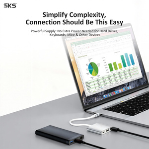 3合1 Type-C 集线器 铝壳 4K 适用于5A快速充电 <span class=keywords><strong>USB</strong></span> 3.0 适配器 适用于笔记本电脑、手机、平板电脑、IOS和打印机 - Product Image 6
