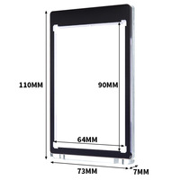Porte-cartes magnétique One Touch avec cadre coloré, étui transparent en PS pour la protection et la présentation des cartes sportives