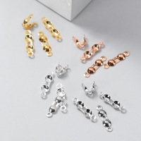 S925 argent fin perles fil couverture fermoirs perle pointe boucle connecteurs pour boule chaîne Bracelets collier bijoux fabrication accessoires