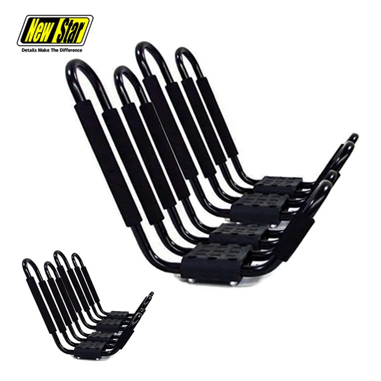 Universal Car Auto SUV Mount 2 Pairs J Shape Canoe Paddleboard Surfboard Boat Stand Storage Roof Carrier Vertical Kayak Rack