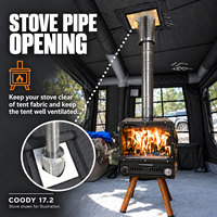 Tente gonflable Coody Familia 17.2 Air - Noire, pour le camping en plein air, résistante au vent, vente en gros, tente gonflable familiale pour le camping