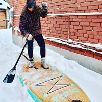 Plateforme e-commerce DAMA Eu : Planche de paddle gonflable double couche en PVC à grain de bois pour SUP et surf