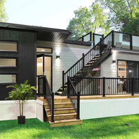 Maison préfabriquée de luxe à plat Villa à structure modulaire en acier et boutique pour maisons préfabriquées durables au Sri Lanka