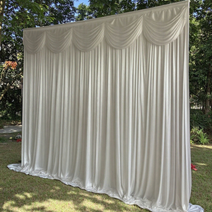 Đám Cưới Rèm Đảng Sân Khấu <span class=keywords><strong>Backdrop</strong></span> Trang Trí Rèm Đầu Hình Dạng Sóng Đám Cưới <span class=keywords><strong>Backdrop</strong></span> Màn - Product Image 2