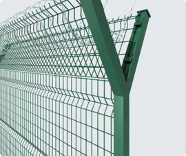 <span class=keywords><strong>Panneau</strong></span> 3D extérieur avec fil barbelé, jardin vert, revêtement en PVC galvanisé, clôture esthétique 3D avec fil barbelé - Product Image 3