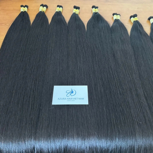 Extensions de cheveux vierges bruts vietnamiens à prix d'usine, en vrac, 6 à 32 pouces, noires, Remy, ondulées, haute qualité, dentelle HD, extensions de cheveux humains - Product Image 1