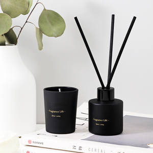 <span class=keywords><strong>Bougie</strong></span> de mariage de luxe 12 oz <span class=keywords><strong>ou</strong></span> plus 1 mèche marque privée noire 50 ml 110ml bougies parfumées et diffuseur de roseaux avec boîte - Product Image 3