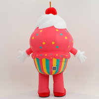 Costume de mascotte gonflable de haute qualité en forme de gâteau sur le thème de la nourriture pour adultes/unisexe, performance de Pâques/Halloween