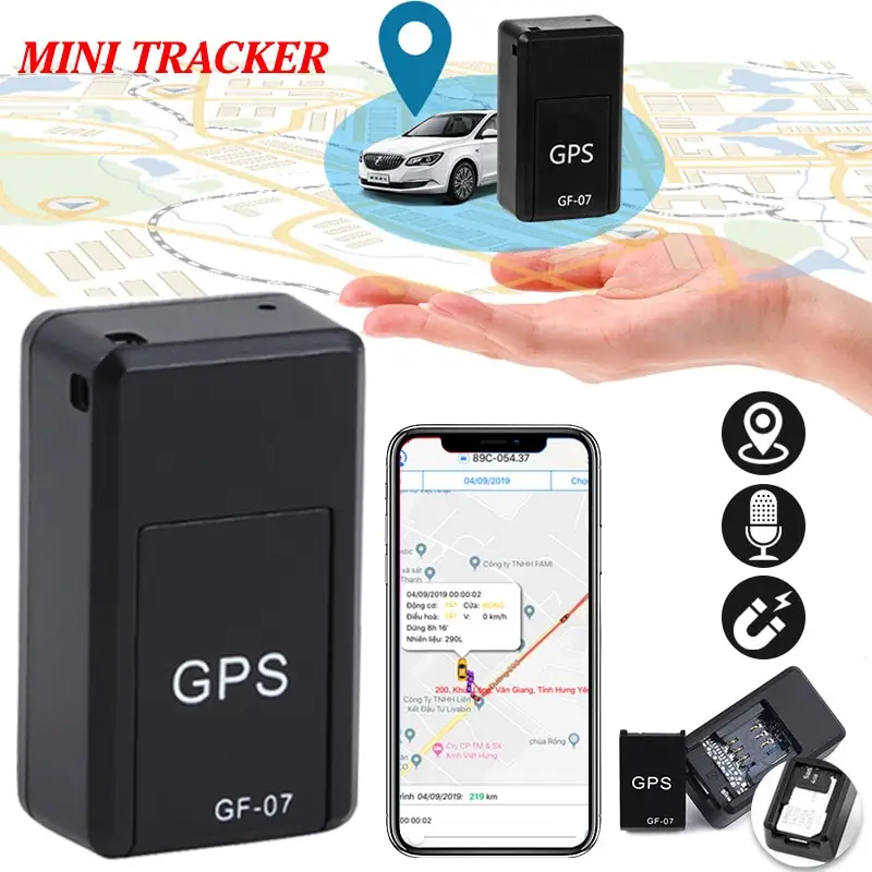 Dispositivo de seguimiento GPS GF07 magnético GSM Mini rastreador GPS localizador de seguimiento en tiempo Real coche motocicleta Control remoto Monitor de seguimiento