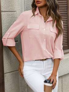 Nuo Elegante Damen-Freizeitoberteile Langarm-Hemden Blusen für Damenmode - Product Image 4