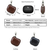 Étui de protection en cuir véritable pour écouteurs Apple Powerbeats Pro 2, avec boucle de suspension anti-chute, sac portable pour écouteurs