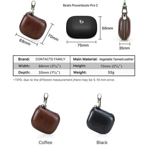 Funda Protectora de Cuero Genuino para Auriculares Apple Powerbeats Pro 2 con Hebilla Anticaídas, Bolsa Portátil para Auriculares - Product Image 4