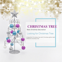 Décoration de Noël en fer de haute qualité, arbre artificiel doré/argenté, pour intérieur, cadeau pour enfants, tour de boules, famille, mariage