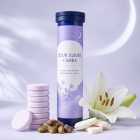 Comprimé effervescent apaisant pour le sommeil, aux graines de jujube, Poria, lys, GABA, soutien relaxant à base de plantes pour la qualité du sommeil, végétalien, faible en gras, OEM, marque privée
