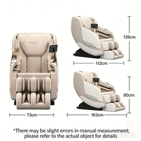 Sillón de Masaje con 5 Programas Automáticos Principales, Envoltura Corporal Completa con Bolsas de Aire, Masaje de Pies con Rodillos, Apto para Personas Mayores y Trabajadores de Oficina