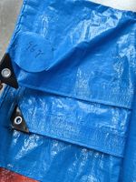 Bâche en PE de qualité économique en matériau recyclé, bleu argenté, pour l'agriculture et le camping