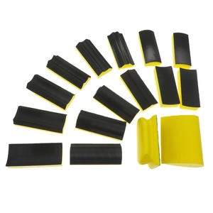 16 unids/set 40*97mm hoja de lijado de gancho <span class=keywords><strong>y</strong></span> bucle mixto juego de almohadillas de respaldo <span class=keywords><strong>lijadora</strong></span> de mano bloque de lijado para pulido de hojas de papel de lija - Product Image 2