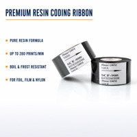 Ruban de transfert PET noir NBER 30 mm * 100 m pour machine de codage d'emballage