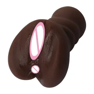 Real 3D Vagina Sexy Dual Channel masturbatore maschile vaginale figa tascabile artificiale adulti giocattoli del sesso per gli uomini prodotti per la masturbazione