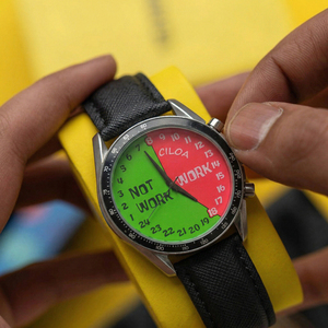 Montre ronde de couleur pastèque CILOA pour hommes, de haute qualité, élégante, étanche, cadeau de luxe léger, montre à quartz pour hommes - Product Image 3