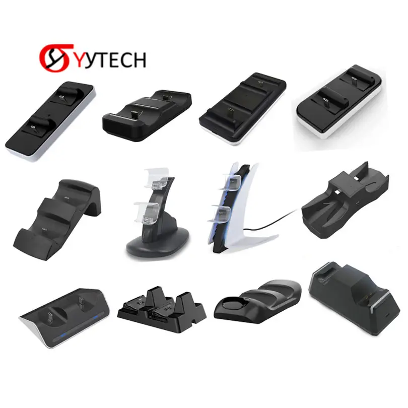 SYYTECH Tipo C Estación de carga para PS5 Playstation 5 Controlador Cargador Soporte Accesorios