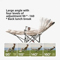 Chaises longues de camping pliantes de luxe de haute qualité personnalisées, portables, de loisirs, zéro gravité, pour la pêche, le jardin, la plage