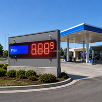 12 "signes numériques de prix du gaz de LED 7 affichage à LED de segment pour l'écran de publicité de station service