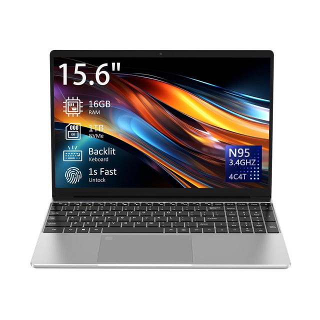 Student Laptop 15.6" FHD Display Intel N95 Quad Core 16GB RAM 512GB SSD Wi-Fi 6 Windows 11 Home for Students Gaming Laptop
