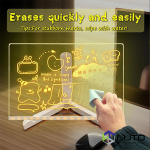 Luto ánh sáng LED tin nhắn bảng Acrylic xóa được Lưu ý vẽ menu trang trí bảng Quà tặng tự làm đèn ngủ tùy chỉnh bảng tin - Product Image 4