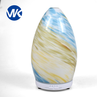 Diffuseur d'huiles essentielles ultrasonique en verre en forme d'olive, écologique, 100 ml, humidificateur électrique à brume froide, lumière LED à changement de couleur