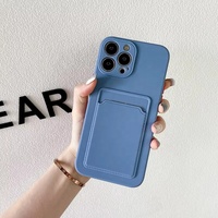 Coque de téléphone portable S21 2025 anti-chute en TPU, étanche, avec porte-cartes souple intégré