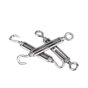 Tensor de cuerpo abierto de acero inoxidable 304 con gancho y ojo, accesorios métricos industriales para tensado de cables de acero - Product Image 1