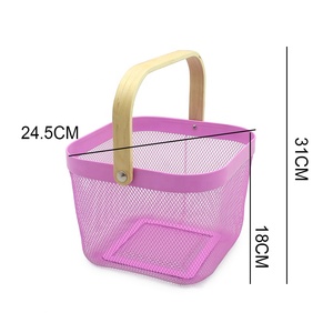 Colorful Metal <strong>Wire</strong> <strong>Basket</strong> with Powder Coating XL Folding Fruit <strong>Basket</strong> Drainer Rack Home Storage Fruit Rack - Product Image 2