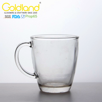 Tasse à thé en verre trempé, style classique, à la mode, transparent, pour le café